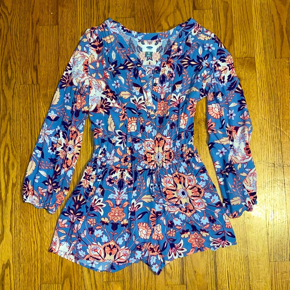 Floral Long Sleeve Romper